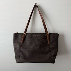 Michael Kors Brown Signature Tote Shoulder Bag Luxury Minimalist